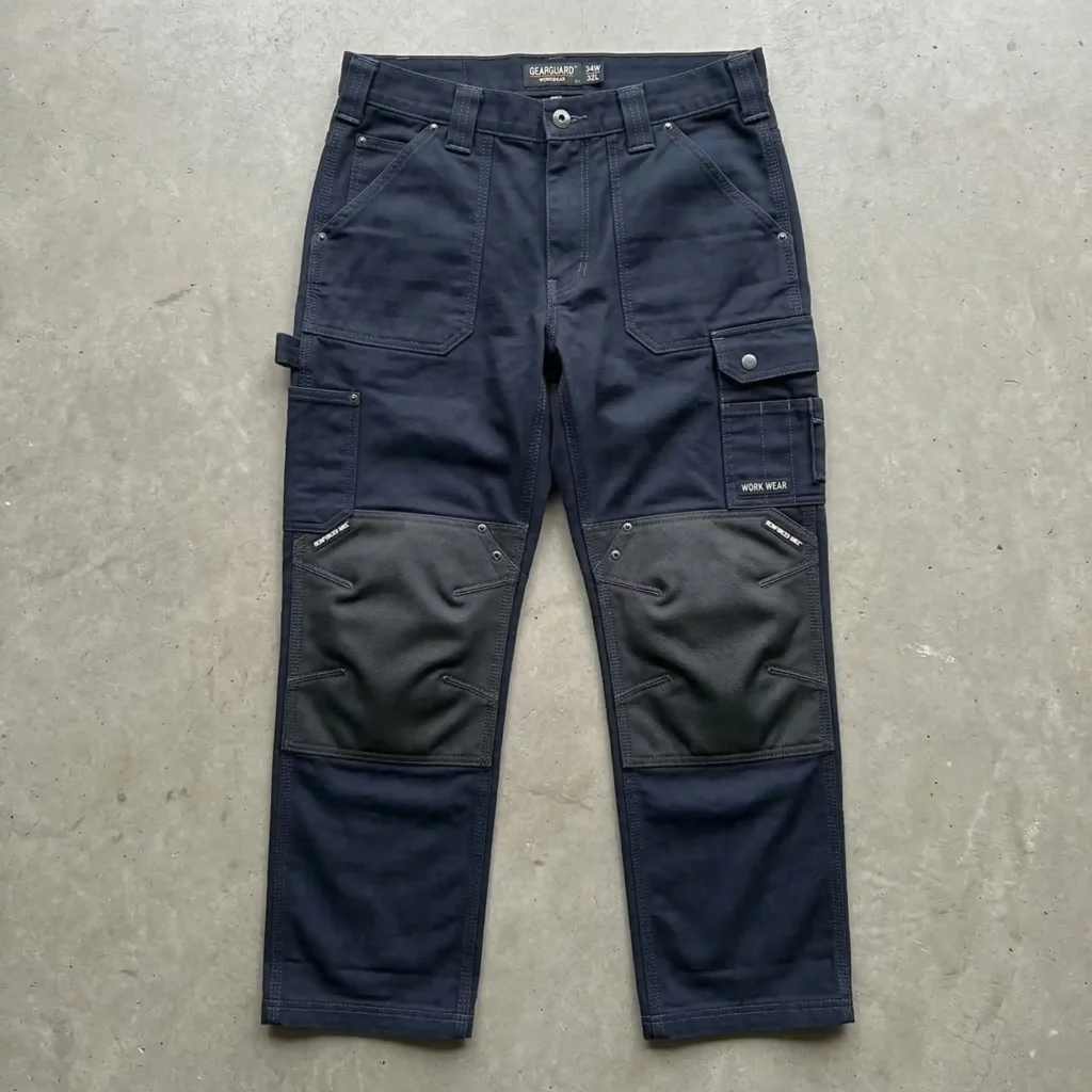 Reinforced knee construction trousers