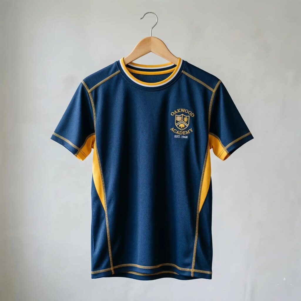 School sports uniform t-shirt