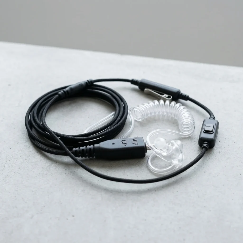 Security earpiece for bodyguards