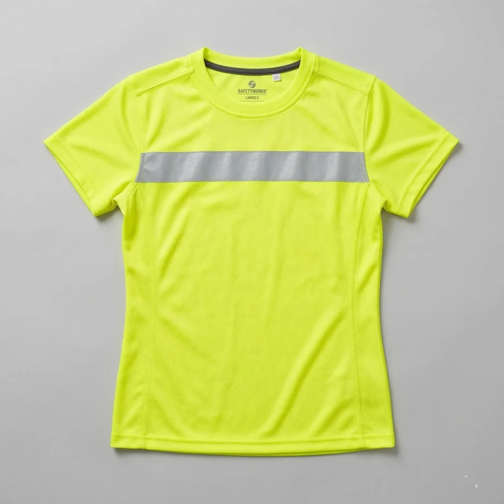 Women’s neon safety work t-shirt