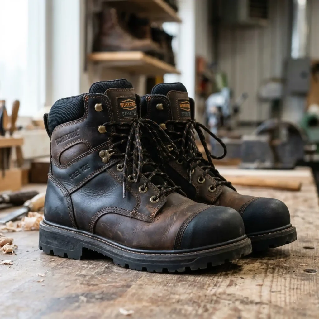 Women’s steel-toe construction boots